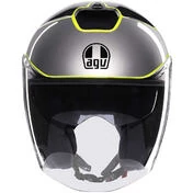 AGV IRIDES DAVAO Jet Motorcycle Мотошлем Black Grey Fluorescent Yellow