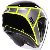 AGV IRIDES DAVAO Jet Motorcycle Мотошлем Black Grey Fluorescent Yellow