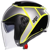AGV IRIDES DAVAO Jet Motorcycle Мотошлем Black Grey Fluorescent Yellow
