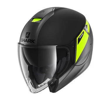 Shark Citycruiser Karonn Mat Мотошлем Black Yellow Желтый