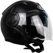 Jet One ALFA 2.0 Solid Black Matt Motorcycle Мотошлем