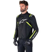 Alpinestars T-SPS V2 WP Fabric Motorcycle мотокуртка Black White Fluorescent Yellow