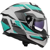 LS2 FF808 STREAM II ROAD Cyan LIGHT Grey Full Face Motorcycle Мотошлем
