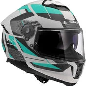 LS2 FF808 STREAM II ROAD Cyan LIGHT Grey Full Face Motorcycle Мотошлем