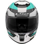 LS2 FF808 STREAM II ROAD Cyan LIGHT Grey Full Face Motorcycle Мотошлем