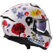 LS2 FF808 STREAM II FLOWERS Full Face Motorcycle Мотошлем White