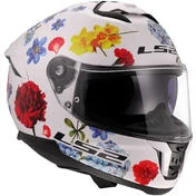 LS2 FF808 STREAM II FLOWERS Full Face Motorcycle Мотошлем White