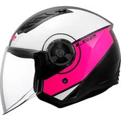 LS2 OF616 AIRFLOW 2 COVER White Pink Motorcycle Jet Мотошлем