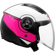 LS2 OF616 AIRFLOW 2 COVER White Pink Motorcycle Jet Мотошлем