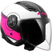 LS2 OF616 AIRFLOW 2 COVER White Pink Motorcycle Jet Мотошлем