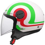LS2 OF558 SPHERE LUX 2 URBY Jet Motorcycle Мотошлем White Green Red