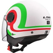 LS2 OF558 SPHERE LUX 2 URBY Jet Motorcycle Мотошлем White Green Red