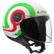 LS2 OF558 SPHERE LUX 2 URBY Jet Motorcycle Мотошлем White Green Red