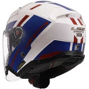Ls2 OF603 INFINITY 2 Focus Jet Motorcycle Мотошлем White Blue Red