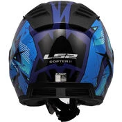 LS2 OF600 COPTER II KANJI Blue Motorcycle Jet Мотошлем