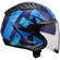 LS2 OF600 COPTER II KANJI Blue Motorcycle Jet Мотошлем