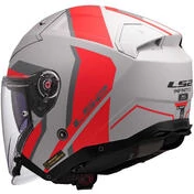 LS2 OF603 INFINITY 2 FOCUS Jet Motorcycle Мотошлем Grey Red