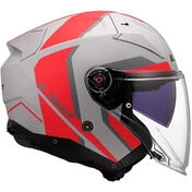 LS2 OF603 INFINITY 2 FOCUS Jet Motorcycle Мотошлем Grey Red