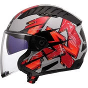 LS2 OF600 COPTER II KANJI LIGHT Motorcycle Jet Мотошлем Grey