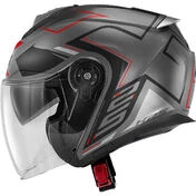 Jet motorcycle Мотошлем Givi X.25F TRACE Titanium Black Red