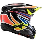Alpinestars SM3 YOUTH WURX Kids Cross Enduro Motorcycle Мотошлем Black Fluorescent Yellow Blue Red Glossy
