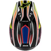 Alpinestars SM3 YOUTH WURX Kids Cross Enduro Motorcycle Мотошлем Black Fluorescent Yellow Blue Red Glossy