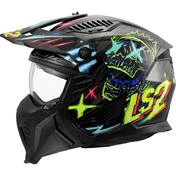 LS2 OF606 DRIFTER RAYZ Jet Motorcycle Мотошлем Black Blue