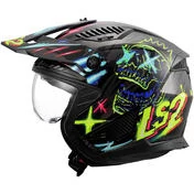 LS2 OF606 DRIFTER RAYZ Jet Motorcycle Мотошлем Black Blue