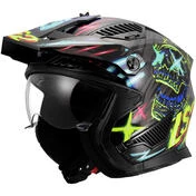 LS2 OF606 DRIFTER RAYZ Jet Motorcycle Мотошлем Black Blue