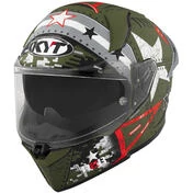 KYT R2R MAX ASSAULT Matt Army Green Full Face Motorcycle Мотошлем