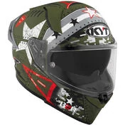 KYT R2R MAX ASSAULT Matt Army Green Full Face Motorcycle Мотошлем