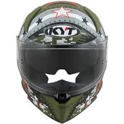 KYT R2R MAX ASSAULT Matt Army Green Full Face Motorcycle Мотошлем