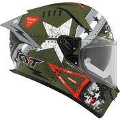 KYT R2R MAX ASSAULT Matt Army Green Full Face Motorcycle Мотошлем