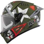 KYT R2R MAX ASSAULT Matt Army Green Full Face Motorcycle Мотошлем