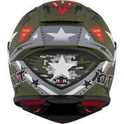 KYT R2R MAX ASSAULT Matt Army Green Full Face Motorcycle Мотошлем
