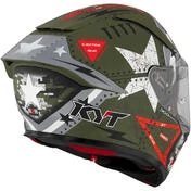 KYT R2R MAX ASSAULT Matt Army Green Full Face Motorcycle Мотошлем