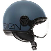 Momo Design FGTR CLASSIC Mono Dusty Matt Blue Jet Motorcycle Мотошлем
