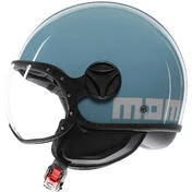 Momo Design FGTR CLASSIC Candy Sky Blue White Motorcycle Jet Мотошлем