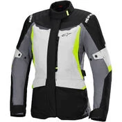 Alpinestars STELLA ST-1 WATERPROOF Women's Fabric Motorcycle мотокуртка Ice Grey Black Fluorescent Yellow