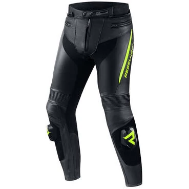Rebelhorn FIGHTER Motorcycle Leather мотоштаны Black Fluo Yellow