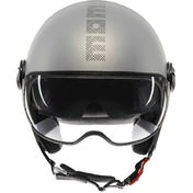 Momo Design FGTR EVO Hip Jet Motorcycle Мотошлем Matt Grey Cerulean Grey