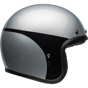Bell CUSTOM 500 CHASSIS Jet Cafe Racer Motorcycle Мотошлем Silver Black Gloss