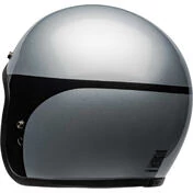 Bell CUSTOM 500 CHASSIS Jet Cafe Racer Motorcycle Мотошлем Silver Black Gloss