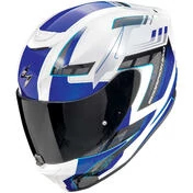 Scorpion EXO-391 CAPTOR Full Face Motorcycle Мотошлем White Blue