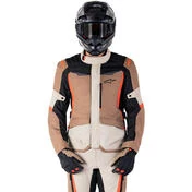 Alpinestars ST-1 WATERPROOF Fabric Motorcycle мотокуртка Dark Khaki Sand Black Red Fluorescent