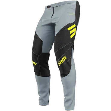 Motocross Enduro мотоштаны Shot CONTACT SHIELD Grey Yellow Fluo