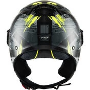 Motocubo 705 JOKER Jet Motorcycle Мотошлем Matt Black Grey Yellow (22.06)