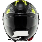 Motocubo 705 JOKER Jet Motorcycle Мотошлем Matt Black Grey Yellow (22.06)