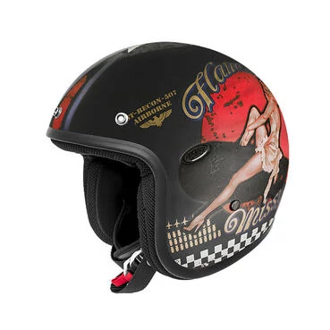 Premier Jet Classic Pin Up 9 Bm Мотошлем Черный