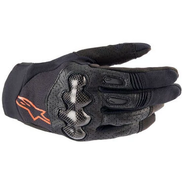 Alpinestars MEGAWATT Fluo Red Black Motorcycle Cross Enduro мотоперчатки